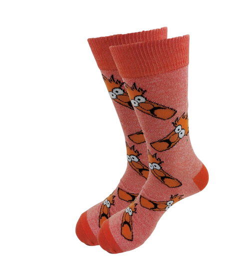 Meep Mode Activated Socks, Men's Meep Mode Activated Socks, Meep Mode Activated Socks, Muppets Beaker Socks, Funny Mens Socks, Orange Cartoon Socks, Quirky Gift Socks, Mens Novelty Socks, Geeky Muppets Socks, Character Socks for Men, Pop Culture Socks, Bright Orange Socks Mens