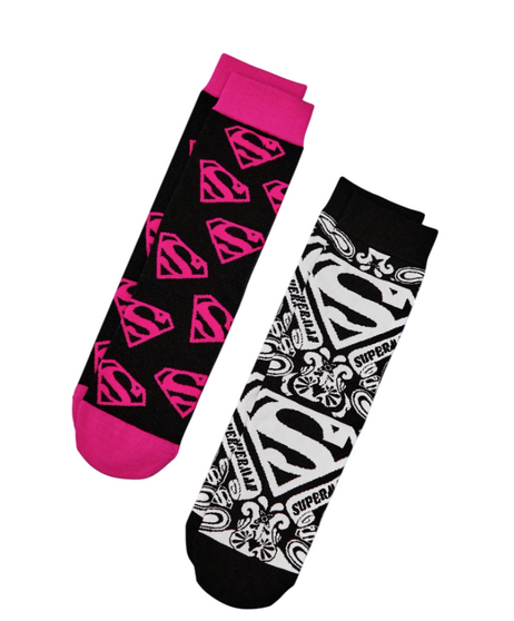 Fierce & Fearless Super Socks, Ladies Fierce & Fearless Super Socks, Ladies Fierce & Fearless Super Socks 2 pack, Fierce & Fearless Super Socks, Ladies, Womens Socks, Superhero Socks, Superwoman Socks, Novelty Socks, Fun Socks For Women, Crazy Socks, Unique Socks, Gift For Her, Comic Socks, Hero Socks