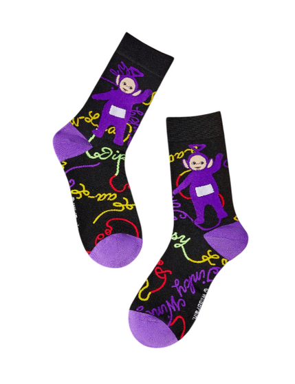 Tinky Winky Toes: Teletubbies Socks, Ladies Tinky Winky Toes: Teletubbies Socks, Ladies Tinky Toes, Teletubbies Socks, Teletubby Socks, Womens Socks, Funny Socks, Novelty Socks, Colourful Socks, Cute Socks, Crazy Socks, Retro Socks, 90s Socks, Gift For Her, Unique Socks, TV Show Socks, Comfortable Socks, Character Socks