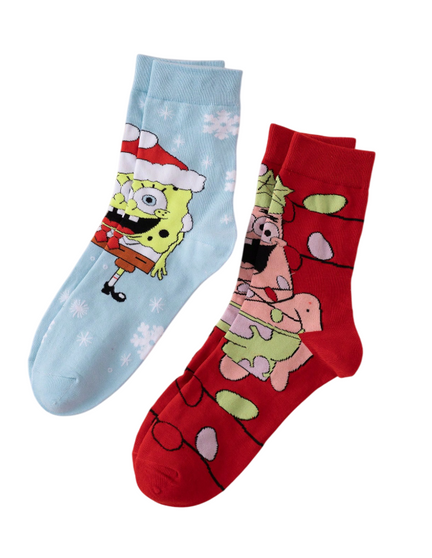 Merry Spongemas! SpongeBob Christmas Socks, Ladies Merry Spongemas! SpongeBob Christmas Socks, Ladies Merry Spongemas! SpongeBob Christmas Socks 2 pack, SpongeBob Socks, Christmas Socks, Holiday Socks, Funny Socks, Cartoon Socks, SpongeBob Christmas Socks, Patrick Socks, Festive Socks, Novelty Socks, Cute Socks, Gift For Kids, Gift For Teens, Holiday Gift Socks, Colorful Socks, Winter Socks, Cozy Socks, Character Socks, Christmas Gift, Funny Holiday Socks, SpongeBob SquarePants Socks