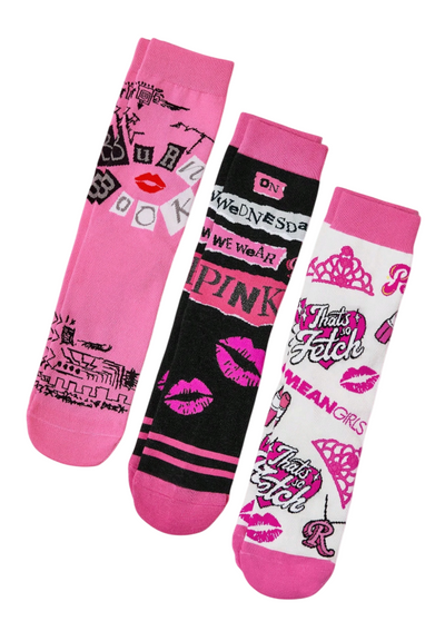 Mean Girls: On Wednesdays We Wear Socks (and Attitude) Socks, Ladies Mean Girls: On Wednesdays We Wear Socks (and Attitude) Socks, Mean Girls Socks, Pink Socks, Funny Socks, Movie Socks, Character Socks, Women’s Socks, Ladies Socks, Cute Socks, Novelty Socks, Fashion Socks, Gift For Her, Teen Gift, Cozy Socks, Pop Culture Socks, Quote Socks, On Wednesdays We Wear Pink Socks, That’s So Fetch Socks, Cute Gift, Trendy Socks, Fun Socks