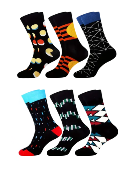 Pattern Play Pack Sock,  Pattern Play Pack Socks - 6 Pack