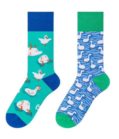 Goose on the Loose Socks, Ladies Goose on the Loose Socks, Goose Socks, Animal Socks, Ladies Socks, Novelty Socks, Fun Socks, Cute Socks, Colourful Socks, Bird Pattern Socks, Unique Socks, Quirky Gift, Cosy Socks, Playful Style