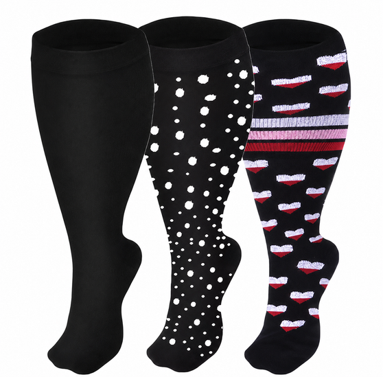 Ladies Sweet Style Compression Plus Size Socks, Ladies Ladies Sweet Style Compression Plus Size Socks 4XL, Compression Socks, Knee High Compression, Ladies Compression Socks, Support Socks, Circulation Boosting Socks, Travel Compression, Medical Compression, Graduated Compression, Comfort Fit Socks, Athletic Compression, Long Compression Socks, Recovery Socks, Leg Support Wear, Varicose Relief Socks, Swelling Support Socks, Pain Relief Socks, Performance Compression, Stylish Compression Socks