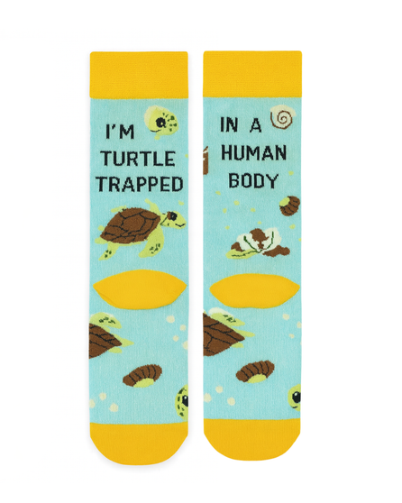 I'm a Turtle Trapped In A Human Body Socks, Ladies I'm a Turtle Trapped In A Human Body Socks, Ladies Im A Turtle Trapped In A Human Body Socks, Cute Turtle Socks For Women, Funny Turtle Quote Socks, Animal Lover Novelty Socks, Playful Turtle Pattern Socks, Whimsical Statement Socks For Her, Nature Inspired Women Socks, Turtle Gift Idea For Women, Fun Graphic Crew Socks, Lighthearted Animal Theme Socks