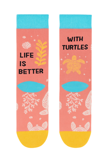 Life Is Better With Turtles Socks, Ladies Life Is Better With Turtles Socks, Ladies Life Is Better With Turtles Socks, Cute Turtle Socks For Women, Funny Turtle Quote Socks, Sea Turtle Pattern Socks, Animal Lover Novelty Socks, Ocean Theme Socks For Her, Whimsical Turtle Design Socks, Fun Statement Socks For Women, Turtle Gift Idea For Her, Playful Nature Inspired Socks