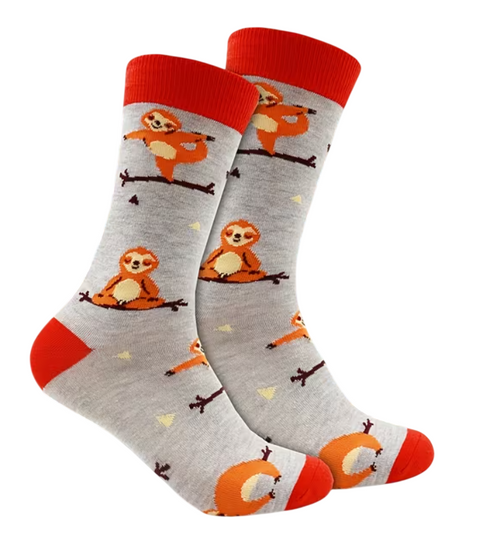 The Zen Sloth Club Socks, Ladies The Zen Sloth Club Socks, Ladies The Zen Sloth Club Socks, Sloth Socks For Ladies, Ladies Animal Socks, Cute Sloth Socks, Yoga Sloth Socks, Novelty Socks For Ladies, Fun Patterned Socks, Quirky Ladies Socks, Sloth Gift Socks, Animal Lover Socks, Relaxed Style Socks, Mindful Theme Socks, Unique Ladies Socks, Designer Ladies Socks, Casual Socks For Ladies, Grey Sloth Socks, Soft Cotton Socks, Stylish Ladies Socks