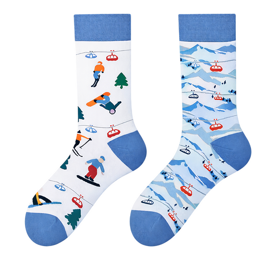 Peak Season Ski Socks, Ladies Peak Season Ski Socks, Ladies Ski Socks, Ladies Snowboard Socks, Ladies Winter Sports Socks, Ladies Alpine Socks, Ladies Mountain Print Socks, Ladies Snow Scene Socks, Ladies Ski Resort Socks, Ladies Novelty Winter Socks, Ladies Skiing Graphic Socks, Ladies Outdoor Adventure Socks, Ladies Après Ski Socks, Ladies Cute Winter Socks, Ladies Crew Ski Socks, Ladies Holiday Socks, Ladies Gift For Skiers, Ladies Snowy Mountain Socks, Ladies Sport Theme Socks, Ladies Cozy Winter Socks