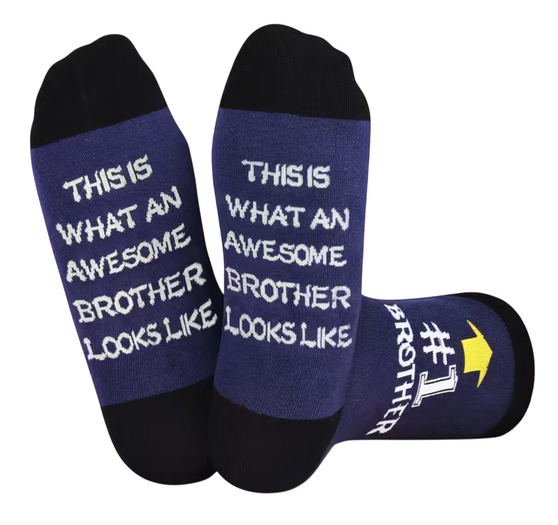 Awesome Brother Novelty Socks, Men's Awesome Brother Novelty Socks, Men's Brother Socks, Men's Awesome Brother Socks, Men's Best Brother Ever Socks, Men's Funny Brother Socks, Men's Brother Gift Socks, Men's Novelty Quote Socks, Men's Family Gift Socks, Men's Sibling Gift Socks, Men's Brother Appreciation Gift, Men's Cool Novelty Socks, Men's Funny Message Socks, Men's Casual Crew Socks, Men's Gift For Brother, Men's Birthday Gift For Brother, Men's Christmas Gift For Brother, Men's Unique Socks Gift, Men's Statement Socks, Men's Fun Fashion Socks, Men's Graphic Quote Socks, Men's Humorous Socks