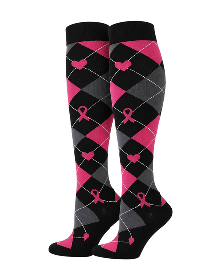 Hearts & Hope Breast Cancer Compression Socks, Ladies Hearts & Hope Breast Cancer Compression Socks, Pink Ribbon Compression Socks, Breast Cancer Awareness Socks, Breast Cancer Compression Socks, Pink Ribbon Socks, Women's Compression Socks, Knee High Compression Socks, Support Compression Socks, Compression Stockings, Breast Cancer Support Socks, Pink Argyle Compression Socks, Argyle Compression Socks, Pink Heart Compression Socks, Pink And Black Compression Socks, Circulation Socks, Travel Compression Socks, Flight Compression Socks, Leg Support Socks, Compression Socks For Women, Compression Socks For Nurses, Compression Socks For Standing All Day, Compression Socks For Swelling, Compression Socks For Travel, Graduated Compression Socks, Women's Knee High Socks, Pink Ribbon Awareness Socks, Hope And Strength Socks, Breast Cancer Fundraiser Socks, Pink Ribbon Gift Ideas, Compression Socks New Zealand, Women's Support Socks