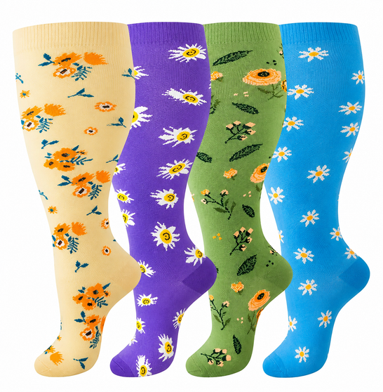 Floral Fields Compression Socks, Ladies Floral Fields Compression Socks, Ladies Floral Fields Compression Socks 2XL, Ladies Compression Socks, Floral Compression Socks, Flower Compression Socks, Wildflower Compression Socks, Daisy Compression Socks, Knee High Compression Socks, Women's Compression Socks, Floral Support Socks, Flower Support Socks, Garden Compression Socks, Compression Socks 4 Pack, Patterned Compression Socks, Colourful Compression Socks, Support Socks, Circulation Socks, Travel Compression Socks, Flight Socks, Leg Support Socks, Swelling Relief Socks, Nursing Compression Socks, Medical Compression Socks, Women's Knee High Socks, Floral Stockings, Compression Stockings, Compression Socks NZ, Women's Support Socks NZ, Travel Socks NZ, Compression Stockings NZ, Sock Boutique NZ