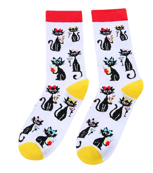 Meowtini Time: Cocktail Cats Socks, Ladies Meowtini Time: Cocktail Cats Socks, Ladies Cat Socks, Cat Socks Women, Cocktail Cat Socks, Funny Cat Socks, Novelty Cat Socks, Black Cat Socks, Ladies Novelty Socks, Cute Cat Socks, Fashion Cat Socks, Cat Lover Gift, Gifts For Cat Lovers, Feline Socks, Animal Print Socks, Whimsical Cat Socks, Colourful Cat Socks, Ladies Fashion Socks, Fun Ladies Socks, Cocktail Socks, Martini Cat Socks, Cute Animal Socks, Ladies Crew Socks, Cat Themed Socks, Crazy Cat Lady Gift, Quirky Socks Women, Cute Novelty Socks, Cat Lover Socks NZ, Women's Cat Socks, Fun Animal Socks, Ladies Patterned Socks, Sock Boutique NZ.