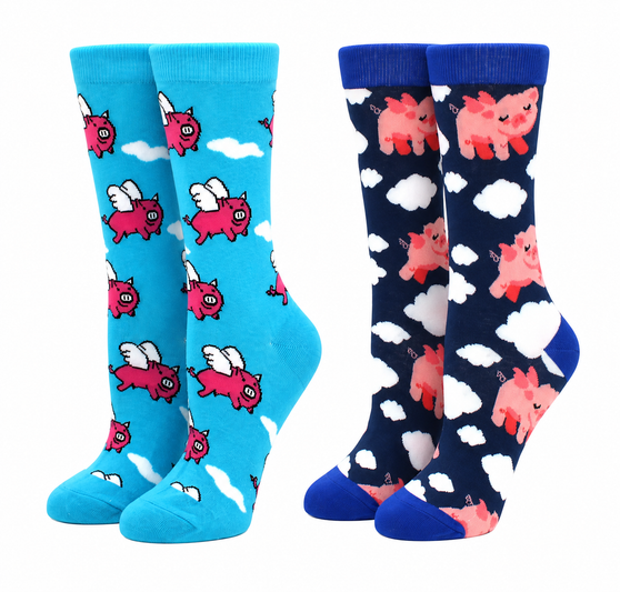 When Pigs Fly, Ladies When Pigs Fly, Ladies When Pigs Fly 2 pack, Ladies Flying Pig Socks, Flying Pig Socks, When Pigs Fly Socks, Pig Socks, Pig Print Socks, Pig Lover Socks, Cute Pig Socks, Flying Pig Novelty Socks, Novelty Socks, Funny Socks, Cute Animal Socks, Farm Animal Socks, Ladies Animal Socks, Pig Crew Socks, Women's Novelty Socks, Ladies Crew Socks, Cute Socks for Women, Farmyard Socks, Colourful Socks, Whimsical Socks, Pig Gift, Gift for Pig Lovers, Fun Pattern Socks, Casual Crew Socks, Animal Print Socks, Ladies Socks NZ, Novelty Socks NZ, Fun Socks New Zealand, Sock Boutique NZ, Women's Fun Socks