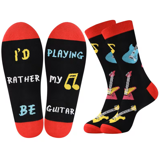 I'd Rather Be Playing My Guitar Socks, Men's I'd Rather Be Playing My Guitar Socks, Men's Guitar Socks, I'd Rather Be Playing Guitar Socks, Guitar Socks, Guitar Player Socks, Music Socks, Musician Socks, Electric Guitar Socks, Guitar Print Socks, Guitar Pattern Socks, Rock Guitar Socks, Rock Music Socks, Guitar Lover Gift, Gift For Guitarist, Gift For Him, Music Lover Gift, Novelty Men's Socks, Funny Men's Socks, Funky Men's Socks, Men's Crew Socks, Music Themed Socks, Rock And Roll Socks, Band Socks, Guitarist Gift