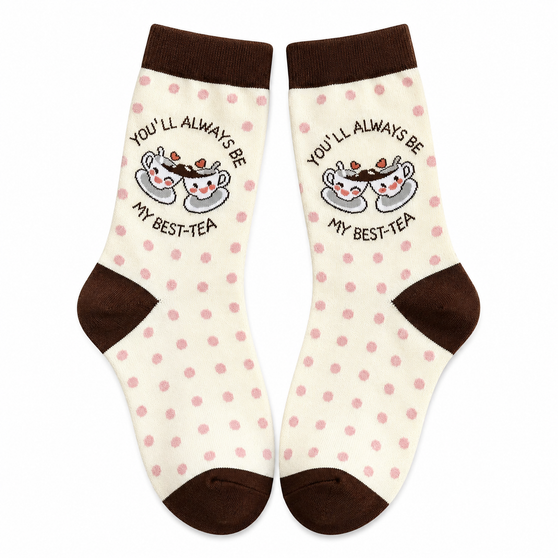 You'll Always Be My Best-Tea: Friendship Socks, Ladies You'll Always Be My Best-Tea: Friendship Socks, Best Tea Socks, You'll Always Be My Best Tea Socks, Tea Lover Socks, Tea Cup Socks, Tea Socks, Friendship Socks, Best Friend Socks, Bestie Socks, Novelty Socks, Cute Crew Socks, Tea Lover Gift, Best Friend Gift, Friendship Gift, Tea Time Socks, Coffee And Tea Lover Gift, Cute Tea Cup Socks, Polka Dot Socks, Funny Tea Socks, Cute Novelty Socks, Women's Tea Socks, Men's Tea Socks, Unisex Crew Socks, Gift For Tea Lovers, Tea Party Gift, Cozy Crew Socks, Tea Themed Socks, Cute Friendship Gift, Everyday Crew Socks, Tea Fan Gift, Fun Fashion Socks