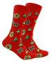 Ho Ho Holiday Socks, Men's Ho Ho Holiday Socks, Ho Ho Christmas Socks, Men's Ho Ho Christmas Socks, Men's Christmas Socks, Men's Ho Ho Christmas Socks, Festive Holiday Socks, Novelty Christmas Socks, Fun Men's Socks, Christmas Tree Socks, Wreath Pattern Socks, Soft Cotton Socks, Comfortable Socks, Crew Socks, Christmas Gift For Him, Winter Socks, Holiday Accessories, Bright Christmas Design, Jolly Men's Socks