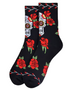 Roses and Remains Socks, Ladies Roses and Remains Socks, Ladies Roses And Remains Socks, Cute Skull Socks For Women, Rose Pattern Socks, Day Of The Dead Inspired Socks, Floral Skull Fashion, Colorful Novelty Socks For Women, Gothic Floral Accessories, Fun Patterned Crew Socks, Unique Gift For Her, Rose Aesthetic Socks, Artistic Skull Design Socks