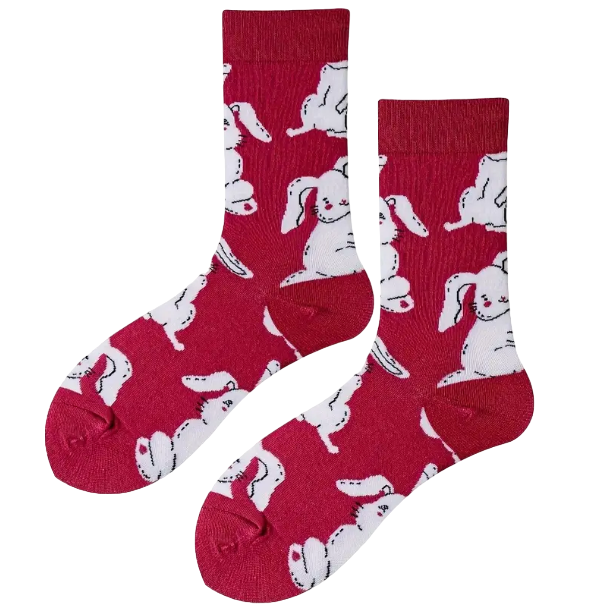 Ladies Chubby White Rabbit Socks,