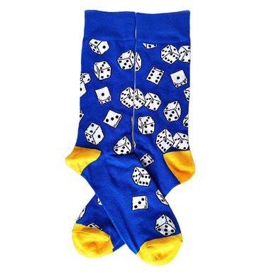 Sock Rabbit Dice Men's Blue Dice Socks