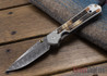 Chris Reeve Knives: Large Sebenza 21 - Spalted Beech - Raindrop Damascus - 040618