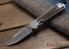 Chris Reeve Knives: Small Sebenza 21 - Macassar Ebony Inlay - Ladder Damascus - 040629