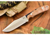 Hyken Knives: Harpoon CPM-154 - Natural Maple Burl / Deep Blue Acrylic Hybrid