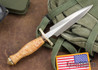 Randall Made Knives: Model 2-6 Fighting Stiletto - Maple Burl - Stainless Steel