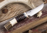 Mike Malosh Custom: Hunter - Stag - Maroon Micarta - Black Micarta Spacer #2