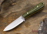 Cross Knives: Drop Point EDC Knife - Shadetree Burlap - Yellow Liners - Brass Pins