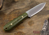 Cross Knives: Drop Point EDC Knife - Shadetree Burlap - Yellow Liners - Brass Pins