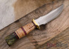 Jesse Hemphill Knives: Mini SOG - Stacked Leather - Green Buckeye