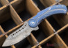 Todd Begg Knives: Steelcraft Series - Field Marshall - Blue & Silver Titanium - Thor Damasteel