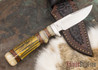 Alan Warren Knives: Custom Subhilt Hunter #2157 - Stag - Ironwood & Musk Ox Spacers