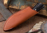 Lon Humphrey Knives: Custom Brute - Buckeye Burl - Orange Liners - Drop Point - 13