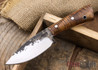 Lon Humphrey Knives: Custom Brute - Curly Koa - Orange Liners - Spear Point - 19