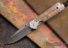 Chris Reeve Knives: Small Sebenza 21 - Spalted Beech - Ladder Damascus - 072729