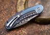 Todd Begg Knives: Steelcraft Series - Bodega - Blue Frame - Blue Fan Pattern - Damasteel - 005