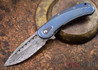 Todd Begg Knives: Steelcraft Series - Bodega - Blue Frame - Blue Fan Pattern - Damasteel - 007