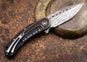 Todd Begg Knives: Steelcraft Series - Bodega - Black Frame - Black Fan Pattern - Damasteel - 011