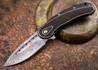 Todd Begg Knives: Steelcraft Series - Bodega - Black Frame - Black Fan Pattern - Damasteel - 012