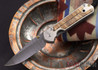 Chris Reeve Knives: Large Sebenza 21 - Spalted Beech - Ladder Damascus - 081811