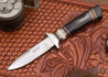 Alan Warren Knives: Boot Knife - Blackwood - Ironwood & Fossil Walrus Tusk Spacers - G-10 Pommel