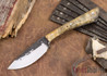 Lon Humphrey Knives: Custom Muley - Forged 52100 - Buckeye Burl #231