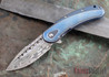 Todd Begg Knives: Steelcraft Series - Bodega - Blue Frame - Blue Diamond Pattern - Damasteel 101