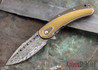 Todd Begg Knives: Steelcraft Series - Bodega - Bronze Frame - Gold Diamond Pattern - Damasteel 110