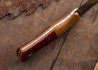 Fiddleback Forge: Protagonist - Ruby Burlap - Natural Micarta Bolster - A2 Steel