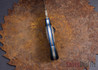 Dark Timber Knives: OG Grizzly - CPM 3V - Black Micarta / Gray Curly Maple - Blue Liners - Tumbled Blade