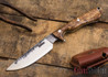 Lon Humphrey Knives: Bridger - Curly Koa - White Liners #1