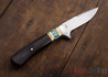 Alan Warren Knives: #2199 - Bird & Trout - Blackwood - Mammoth Tooth & Bronze Spacers