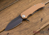 Medford Knife & Tool: 187 "F" Flipper - Coyote G-10 / Ti - Gray PVD